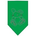 Unconditional Love Bunny Rhinestone Bandana Emerald Green Small UN760837
